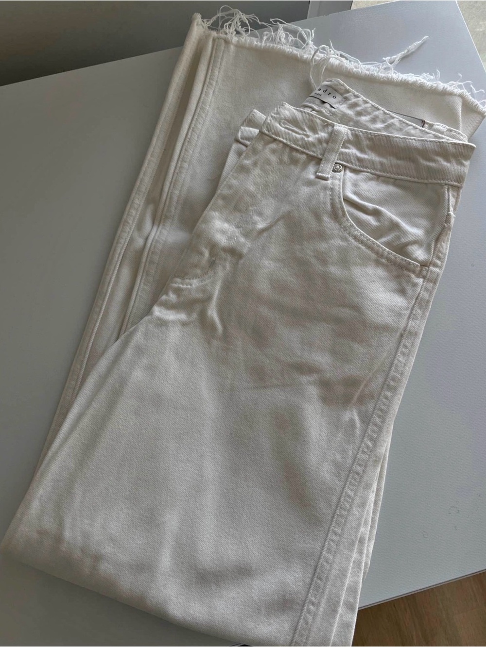 Sandro White Straight-Leg Women's Jeans